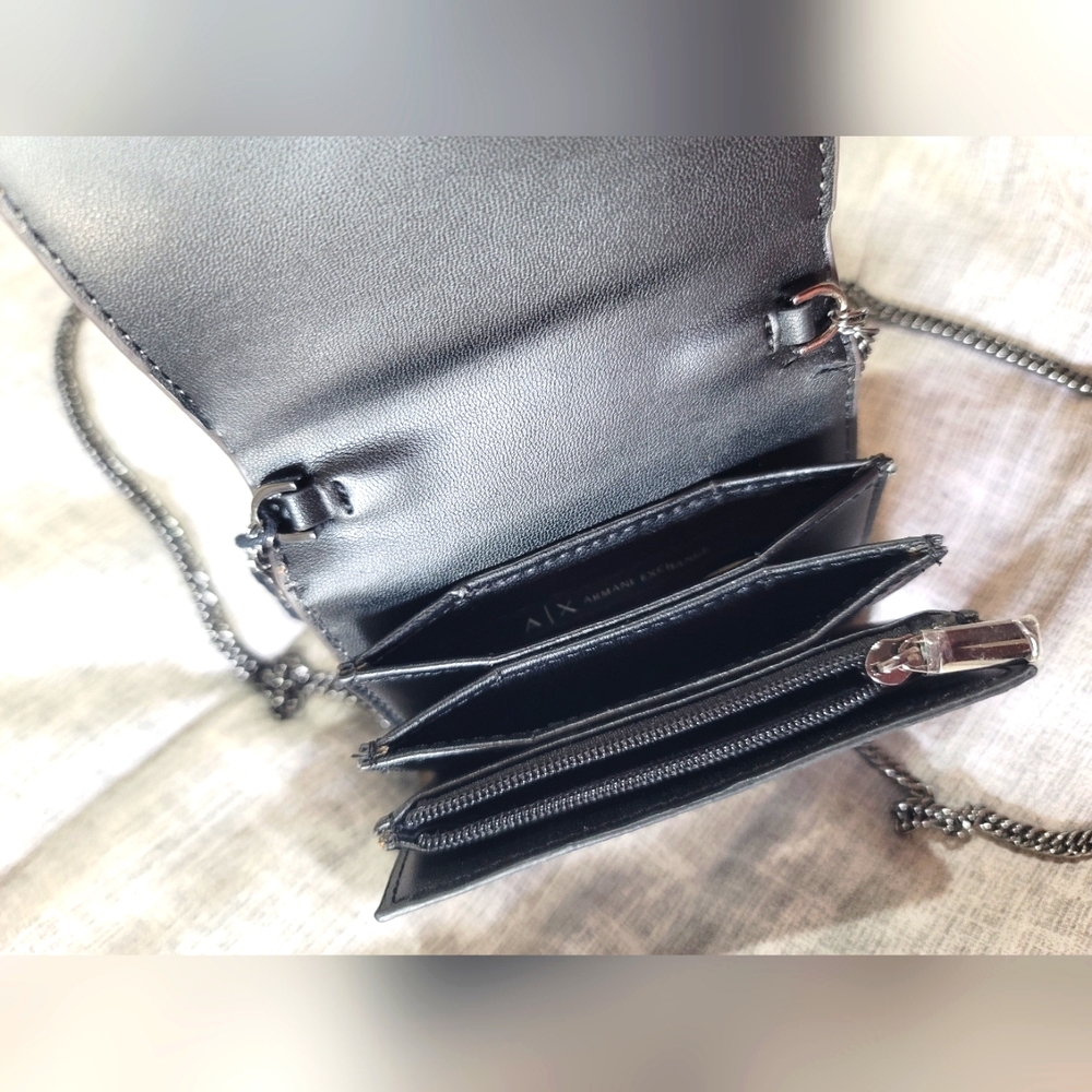 Armani Exchange crossbody mini bag Chain on Wallet - Picture 8 of 12